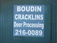 Deer Processing Sign